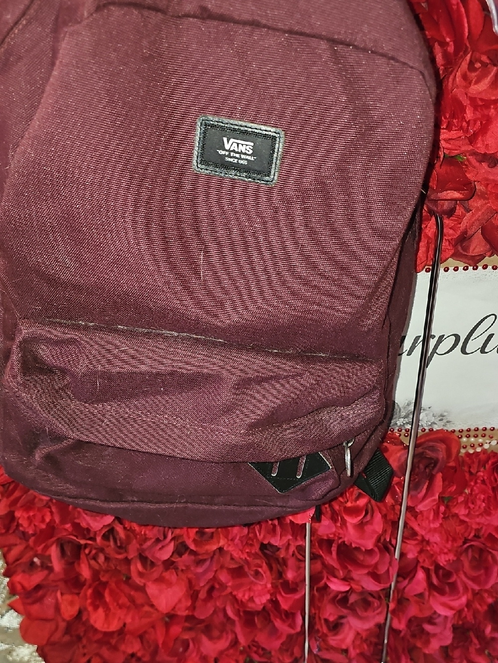 Vans Burgundy Everyday Backpack with Front Zip Pocket